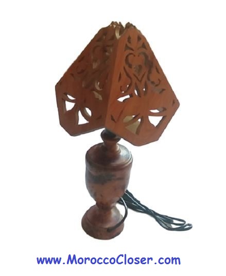 Moroccan handcrafted wooden lampshade