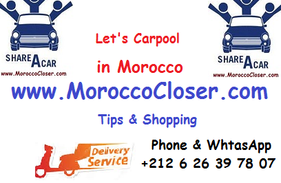 Carpooling Marrakech casablance fes rabat ouarzazate agadir meknes