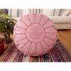 Pink moroccan pouf