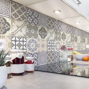 moroccan tile backsplash grey mosaic