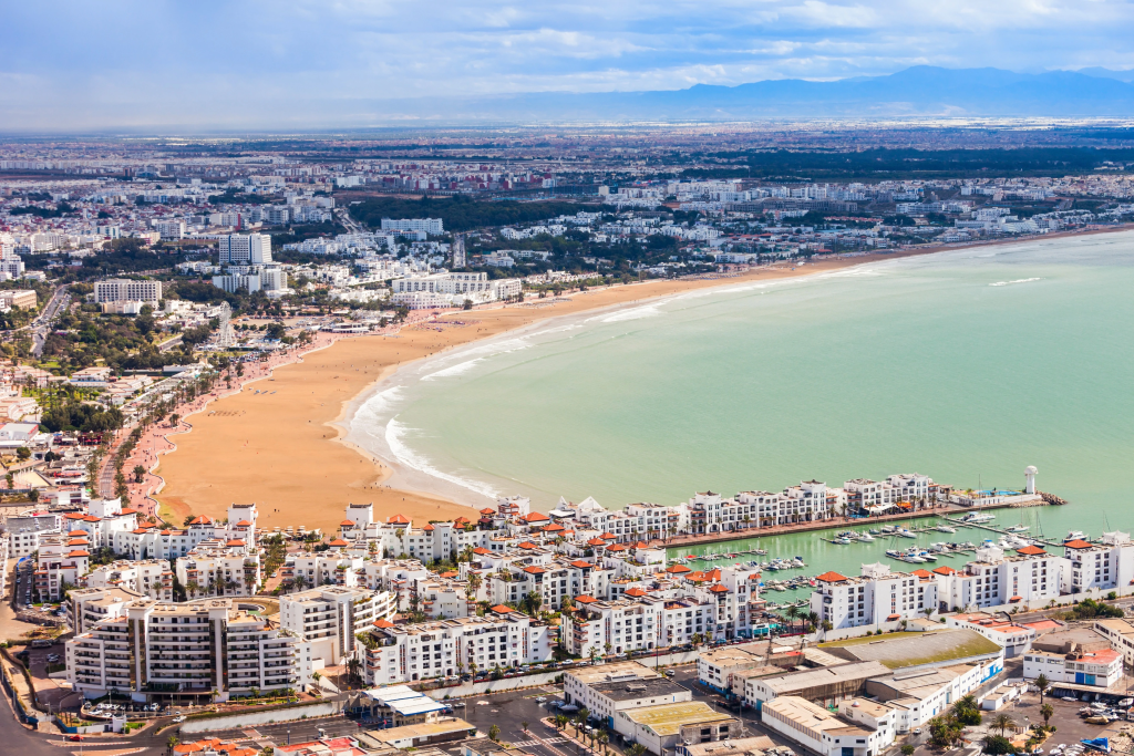 Agadir Port, coastal city with scenic beaches and harbor