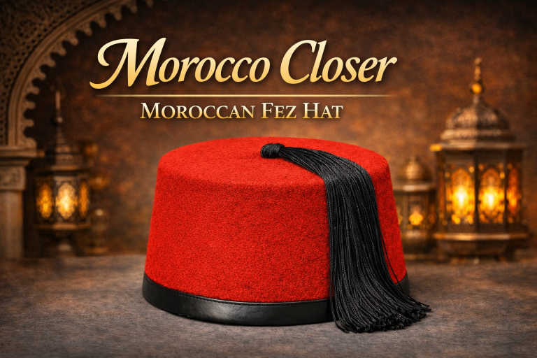 authentic Moroccan Fez hats for sale at the best prices in Morocco. Explore traditional craftsmanship, vibrant red designs, and cultural elegance in every piece.